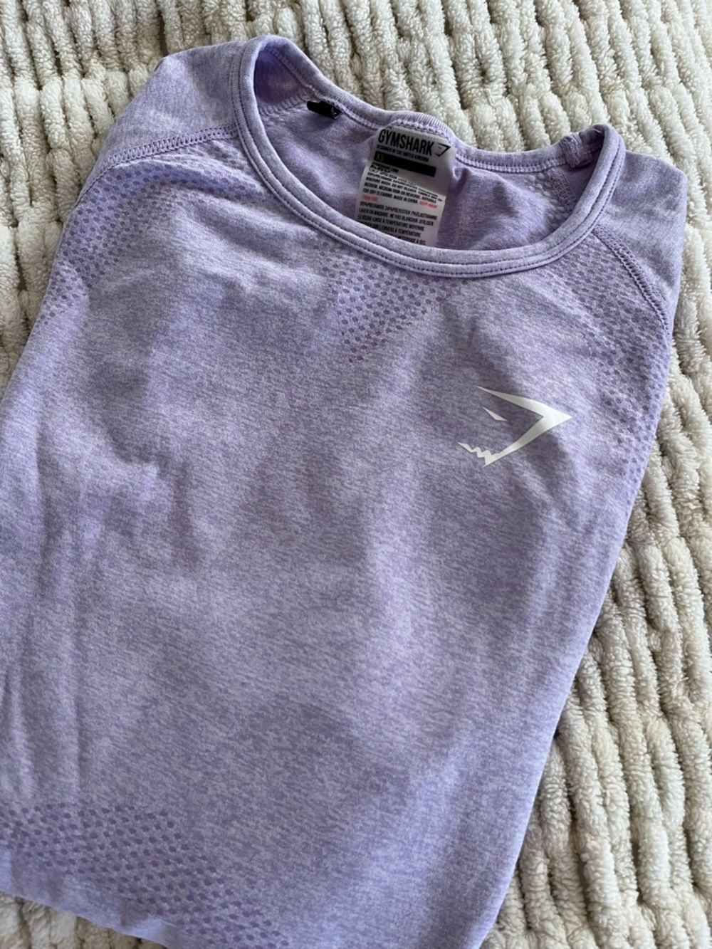 Gymshark Lavender Seamless Crew Neck Long Sleeve Top